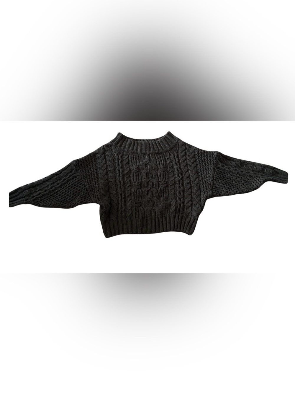 Anthropologie Off the Shoulder Relaxed Chunky Knit Sweater | Dark Green | XS